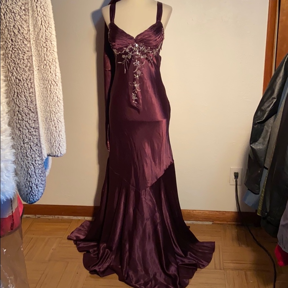 Fiesta long beautiful purple dress
